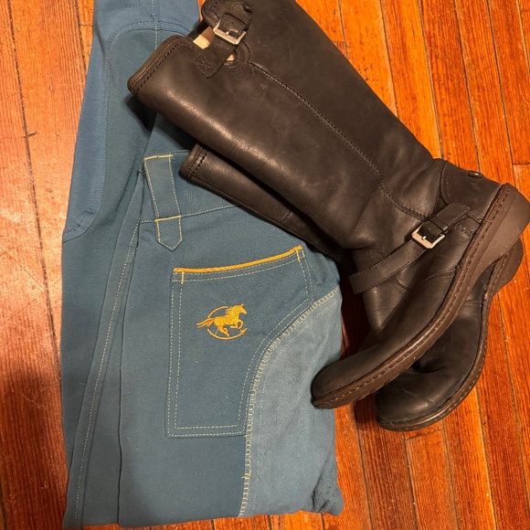 HORSEBACK RIDING BUNDLE SET: UGG riding boots and piper riding Jeggings - Picture 1 of 12